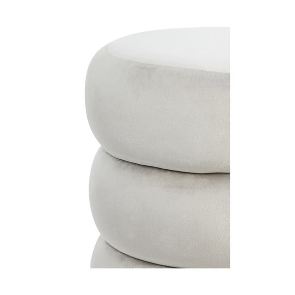 Svetlo siv žameten tabure Kimi – Light & Living-image-3