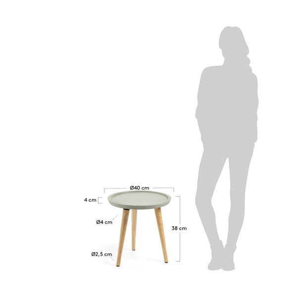 Dodatna mizica z betonsko ploščo Kave Home Livy-image-4