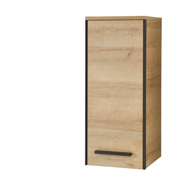 Stenska kopalniška omarica v hrastovem dekorju v naravni barvi 70x30 cm Quickset 395 – Pelipal