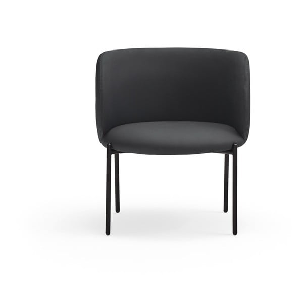 Črn fotelj iz umetnega usnja Mogi - Teulat-image-2