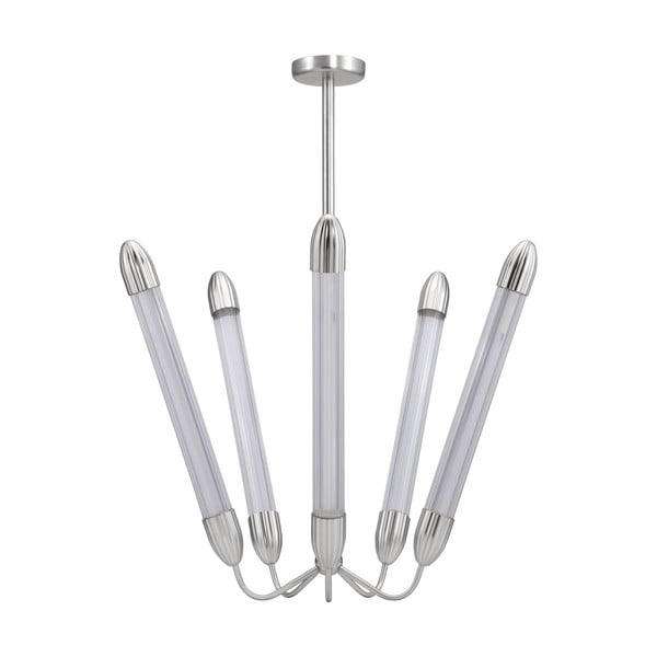 Jeklena viseča svetilka v srebrni barvi s steklenim senčilom ø 86 cm Lemon Squeeze – UMAGE