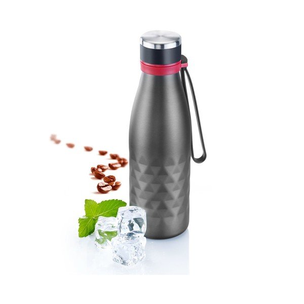 Siva steklenica za vodo iz silikona in nerjavečega jekla 550 ml Viva – Westmark-image-4
