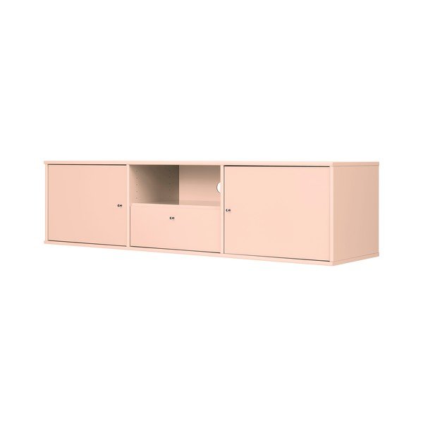 Svetlo rožnata TV omarica 161x42x45 cm Mistral – Hammel Furniture-image-1