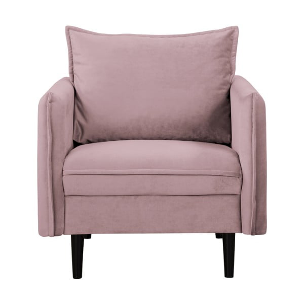 Svetlo vijoličen žameten fotelj Juli – Ropez-image-1