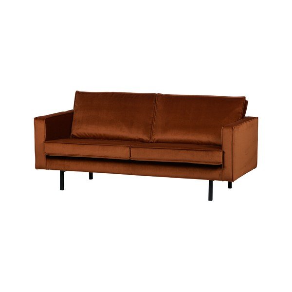 Oranžni žametni kavč BePureHome Rodeo, 190 cm-image-2