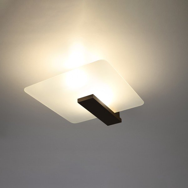 Temno rjava stropna svetilka s steklenim senčnikom 40x47.5 cm Parola – Sollux-image-1