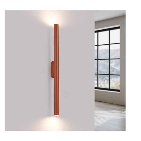 Opečnato oranžna stenska svetilka Fideus – Sollux-image-1