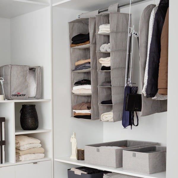 Viseči tekstilni organizator za garderobo Oxford – Compactor-image-2