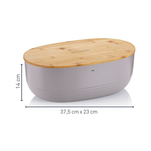 Svetlo siva škatla za kruh Kela Namur, 37,5 x 23 cm-image-2