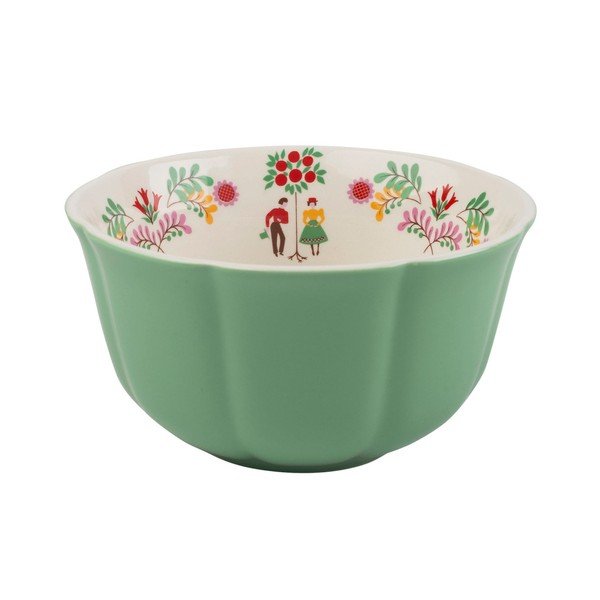 Zelena porcelanska skleda za žita Creative Tops, ⌀ 14 cm