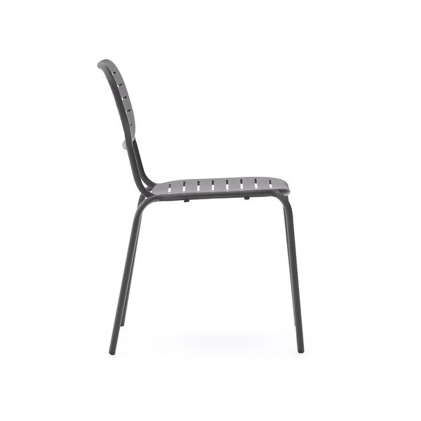 Temno siv kovinski vrtni stol Brai – Kave Home-image-3