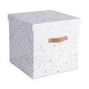 Škatla za shranjevanje v zlati in beli barvi Bigso Box of Sweden Logan