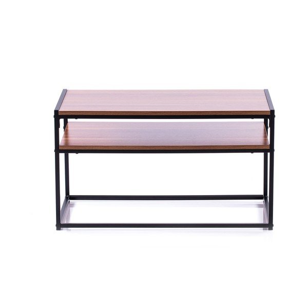 Rjava mizica z mizno ploščo v orehovem dekorju 40x80 cm Pjan – Homede-image-2
