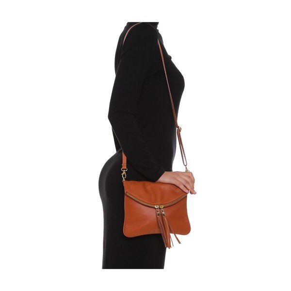 Usnjena torbica Anna Luchini 202 Cognac-image-4