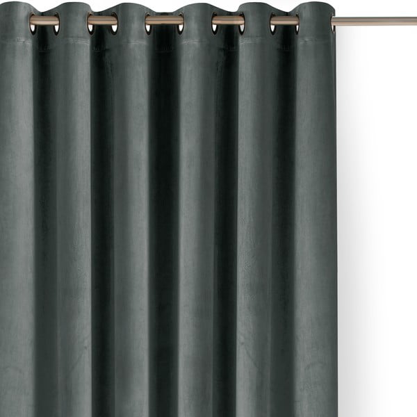 Temno siva žametna zavesa za delno zatemnitev 530x250 cm Velto – Filumi