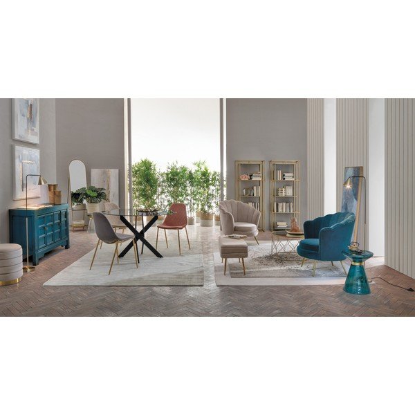 Jeklen regal v zlati barvi 68x172,5x28 cm Elenor – Bizzotto-image-3