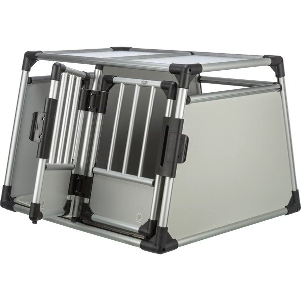 Boks za hišne ljubljenčke v srebrni barvi 69x95 cm Trixie M-L – Plaček Pet Products