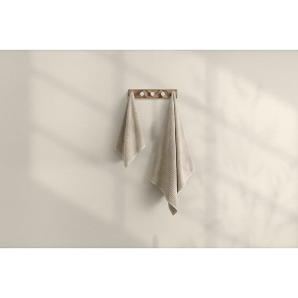 Bež bombažne in kopalne brisače v kompletu 2 kos - Foutastic-image-3