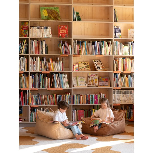 Rjava otroška vreča za sedenje iz rebrastega žameta Chair – Wigiwama-image-2