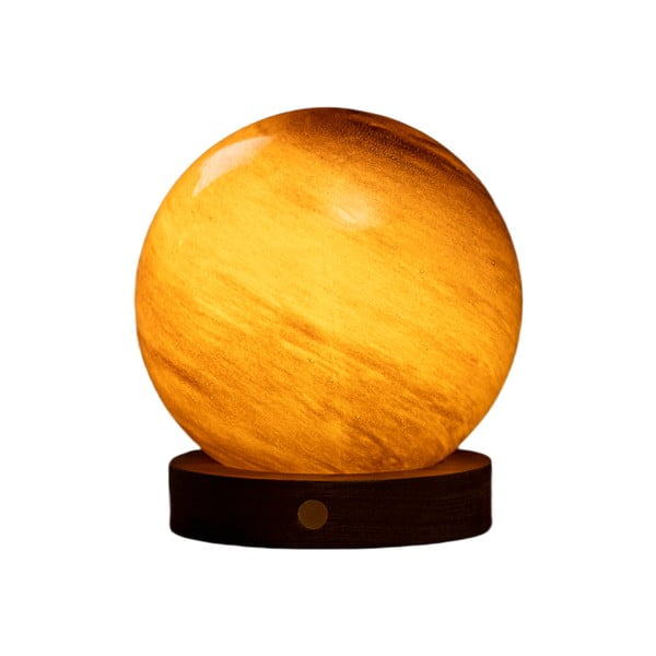 Temno rjava svetlobna dekoracija na USB ø 12 cm Sand Storm – Gingko-image-2