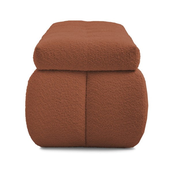 Opečnato oranžna klop iz tkanine bouclé Mont Blanc – Bobochic Paris-image-3