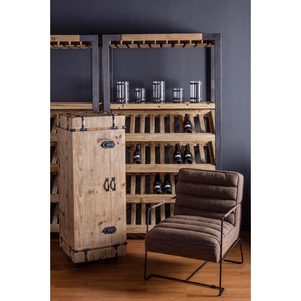 Rjav fotelj iz umetnega usnja Brianna – Bizzotto-image-1