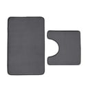 Temno sive kopalniške preproge za WC iz spominske pene v kompletu 2 ks 50x80 cm Anti-Bacterial – Catherine Lansfield