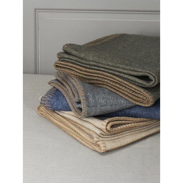 Bež odeja iz mešanice volne 145x200 cm Ahwi – Blomus-image-3