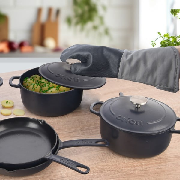 Litoželezen lonec s pokrovko za indukcijsko ploščo 5,2 l LITINA SMALT – Orion-image-3