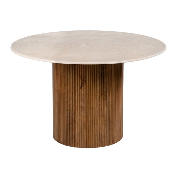 Okrogla jedilna miza z marmorno mizno ploščo ø 120 cm – Ixia