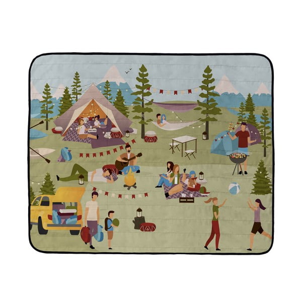 Odeja za piknik Butter Kings Lets Go Camping, 145 x 180 cm