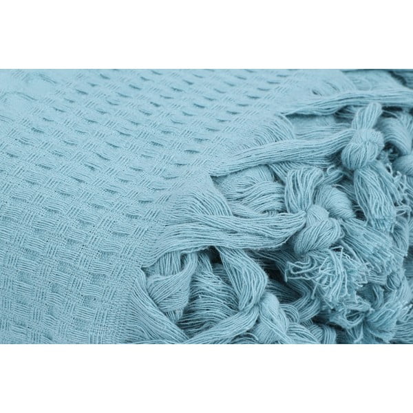 Modro bombažno pregrinjalo Mijolnir, 220 x 240 cm-image-1