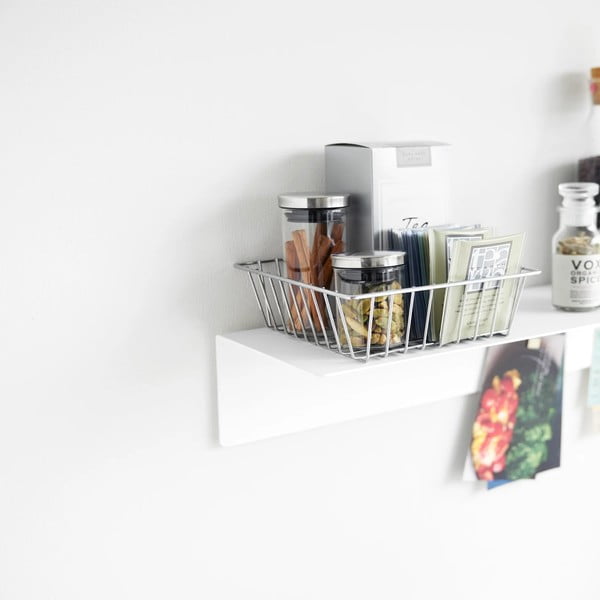 Bela kovinska polica 50 cm – YAMAZAKI-image-3