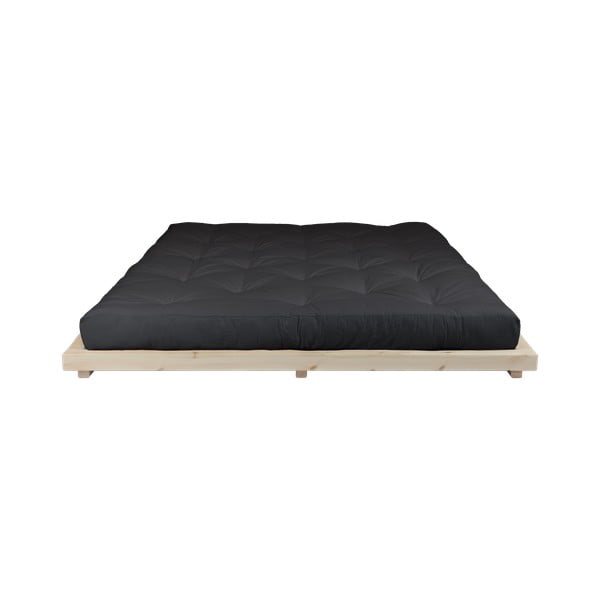 Postelja z vzmetnico Karup Design Dock Comfort Mat Natural Clear/Black, 160 x 200 cm