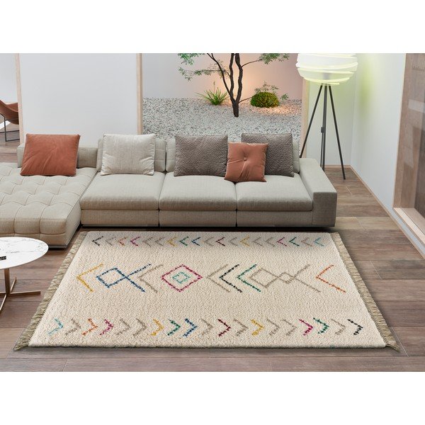 Krem bela preproga Universal Ziri White, 133 x 190 cm-image-1
