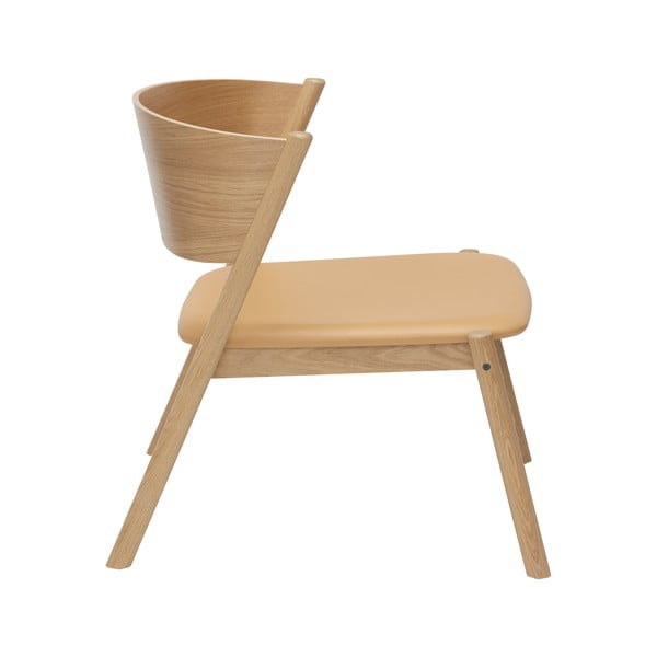 Svetlo rjav fotelj Oblique – Hübsch-image-2