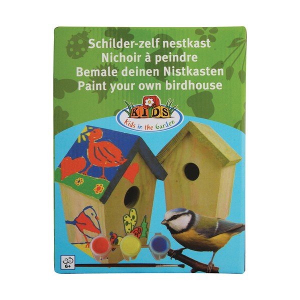 Lesena ptičja hišica z barvami Esschert Design-image-1