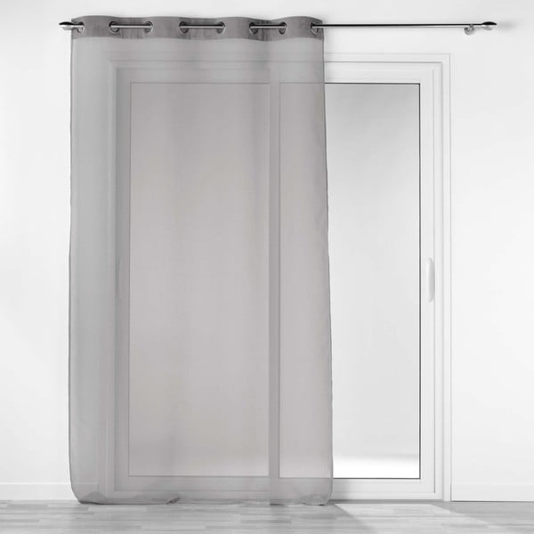 Siva prosojna zavesa iz tančice 140x240 cm Casual – douceur d'intérieur