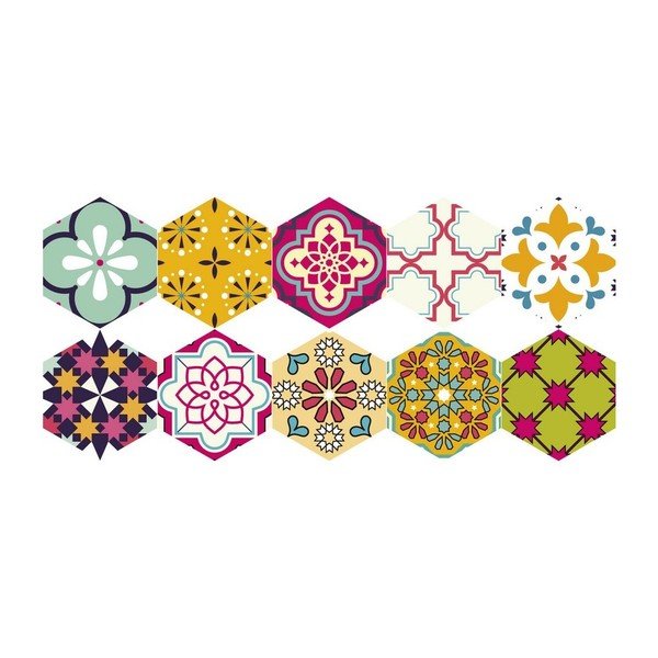 Komplet 10 vodoodpornih talnih nalepk Ambiance Adamaris, 20 x 18 cm-image-3