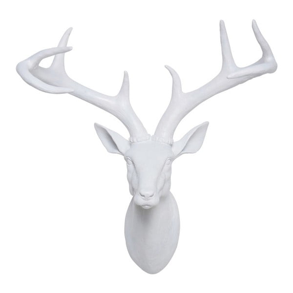 Bel dekorativni doprsni kip v obliki jelena Kare Design Deer, 40 x 45 cm