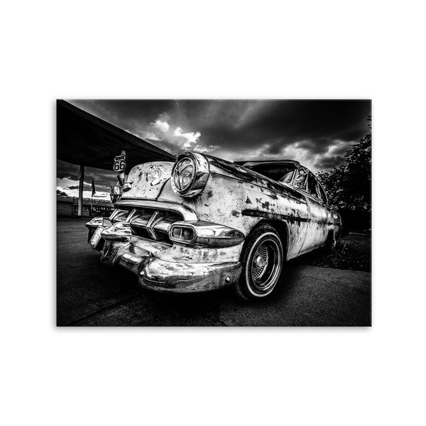 Slika Styler Platno Silver Old Car, 85 x 113 cm