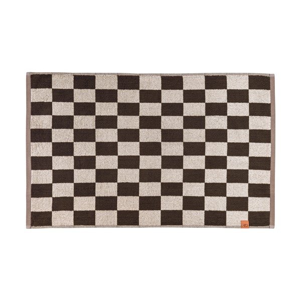 Rjava kopalniška preproga iz organskega bombaža 50x80 cm Retro – Mette Ditmer Denmark