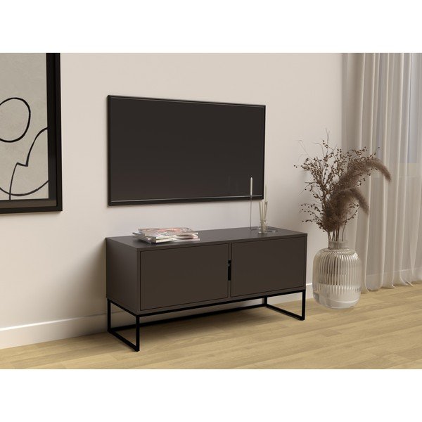 Črna TV omarica s kovinskimi nogami Tenzo Lipp-image-1