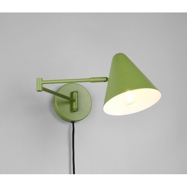 Zelena stenska svetilka z upogljivo konstrukcijo z vtikačem ø 15 cm Cosima – Trio-image-1
