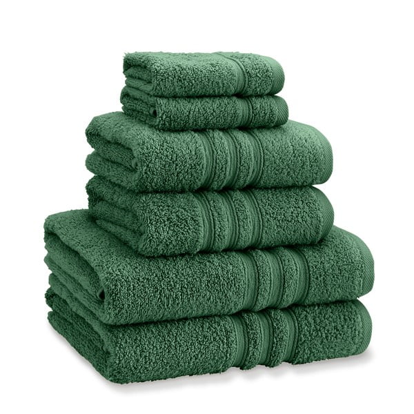 Temno zeleni frotirni bombažni komplet brisač 6 ks Zero Twist – Catherine Lansfield