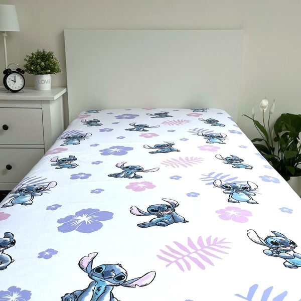 Napenjalna enojna bombažna otroška rjuha 90x200 cm Lilo and Stitch – Jerry Fabrics-image-3
