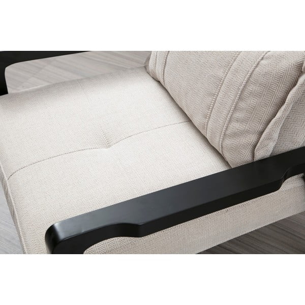 Kremno bel fotelj Apollo – Artie-image-1