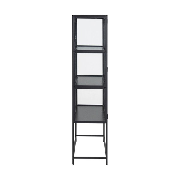 Črna kovinska vitrina 77x150 cm Seaford - Actona-image-4