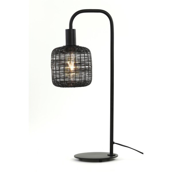 Črna namizna svetilka (višina 58 cm) Lekang - Light & Living-image-1