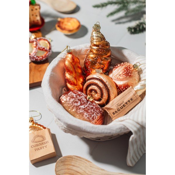 Steklen okrasek za jelko 3 cm Pastel de Nata – Sass & Belle-image-1